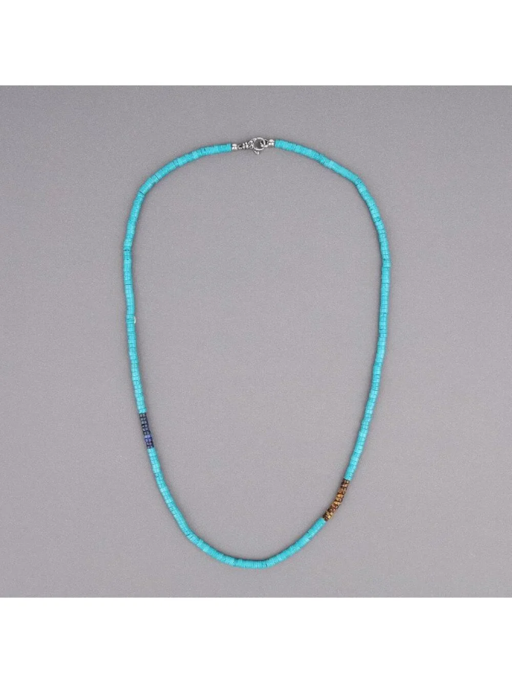 Men's Heishi Beaded Necklace, Crystal Jewelry for Men 20-26